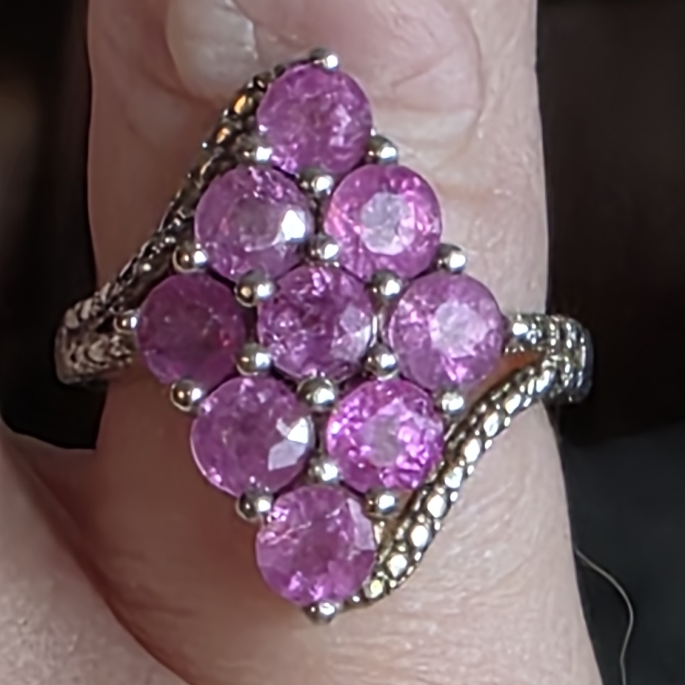 Host Pick NWOT Rare Estate Designer Signed  Montepuez Pink Ruby Ring - Picture 6 of 9